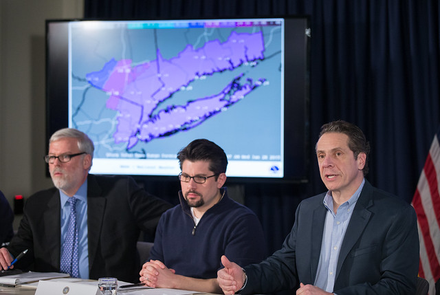 Governor Cuomo Holds Storm Briefing with MTA, Port Authority and Other State Officials in NYC