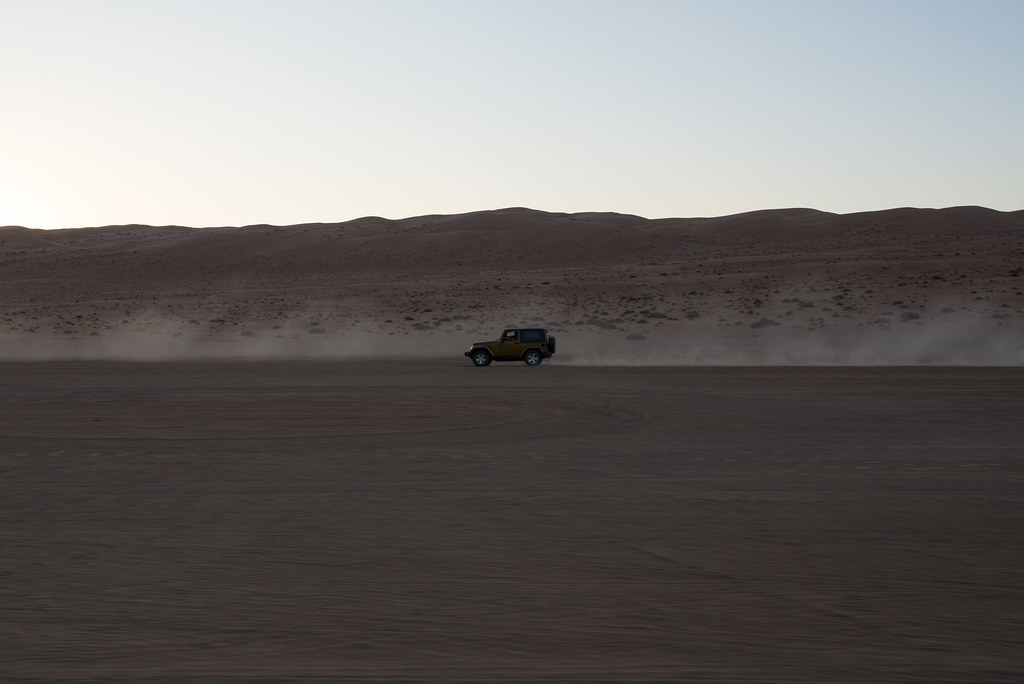 Speeding across the desert