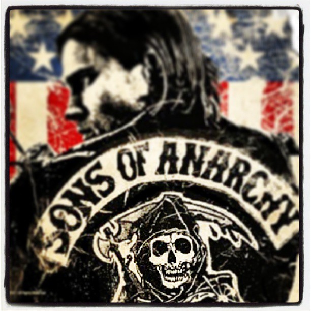 Sons Of Anarchy season 6... welcome back guys!!!! #sonsofanarchy #tvseries #episodes #charming #usa #bikers #motorcycle #club #jacksonteller #usaflag #jax #kurtsutter #harleydavidson #grimreaper #samcro #meth #shakespear #outlaw #season6 #2013 #2014 #sons