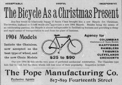 1904 Christmans Bike Ad ©  Michael Neubert