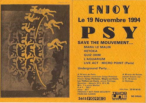 Patrice Heyoka - Flyer 19/11/1994 - Enjoy "Psy" (Paris) <a style="margin-left:10px; font-size:0.8em;" href="http://www.flickr.com/photos/110110699@N03/12206007153/" target="_blank">@flickr</a>