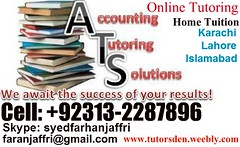 pakistani tutor, pakistani tuition, skype tutor, accounting tutor, mba accounts, Inter, karachi academy