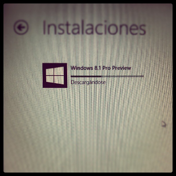 En proceso. #Windows #8.1 #Preview #Download