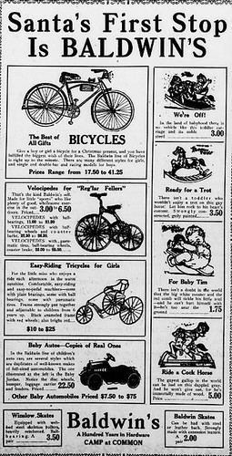 1922 Christmas Bike Ad ©  Michael Neubert