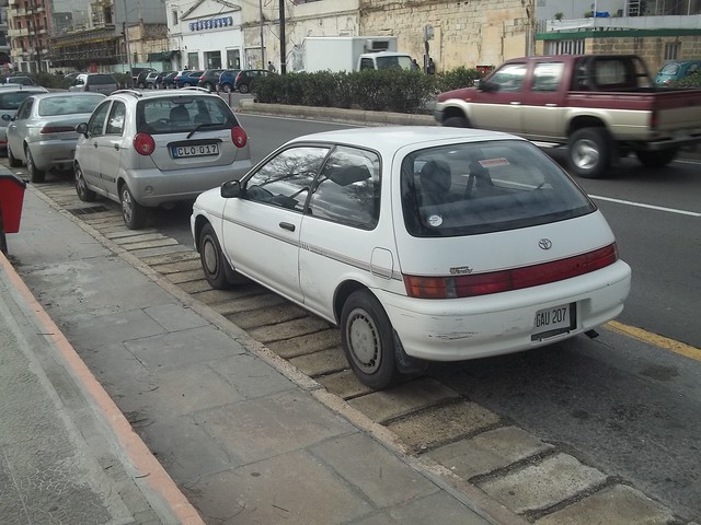 old white car japanese windy malta toyota rare 1990s corolla jdm