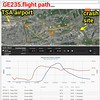 Heres the flight path of #GE235 that crashed here in #Taipei. #Taiwan #plane #crash