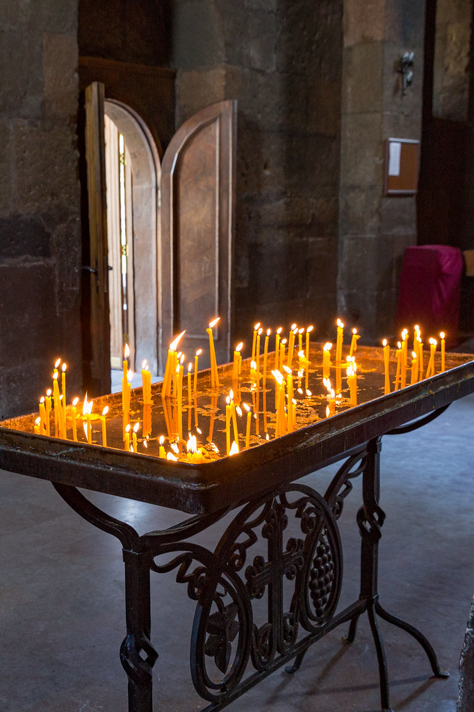 : candles in the Armenian Church