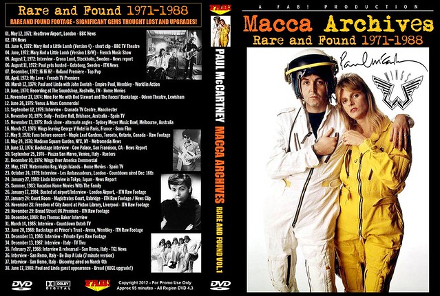 Paul McCartney Macca Archives Rare & Found Vol 1 1971-1988