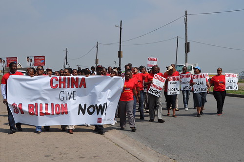 Sudáfrica: Protesta del Fondo Mundial de China (10/29/13)