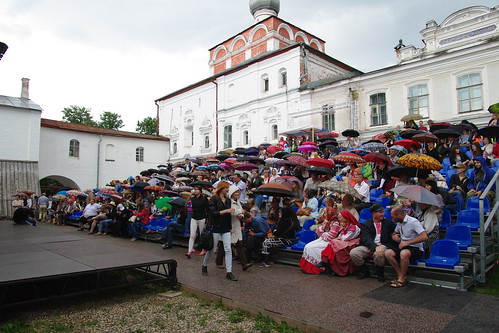 Bright umbrellas in tune with the music ©  U.S. Consulate General St. Petersburg
