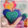 Happy Valentines Day!! Xoxo #Heart #valentine #happy #colorful #handmade #etsy #minandmoots #etsyseller #ornament #love #embroidery #makeit #kisses