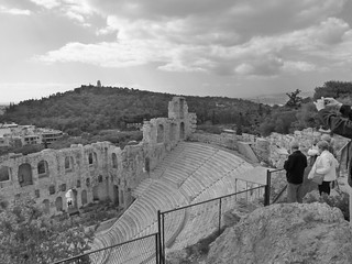 Philopappos Monument from above Oden of Herodes Atticus theatre