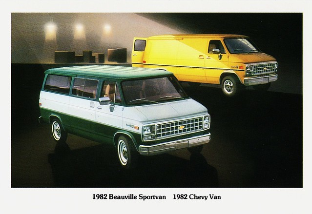 chevrolet truck 1982 postcard chevy van beauville sportvan