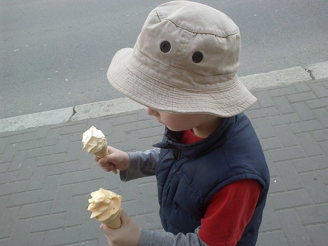 Whcih icecream will the boy eat?