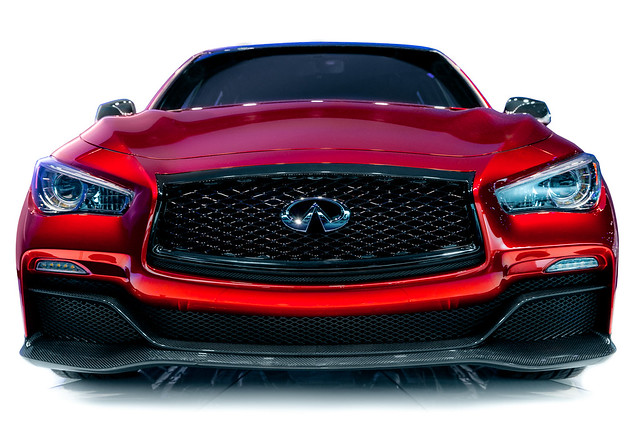 auto show lighting red car studio design detroit automotive luxury infiniti 2014 q50