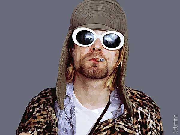 Kurt Donald Cobain - Low poly by cotimino ®