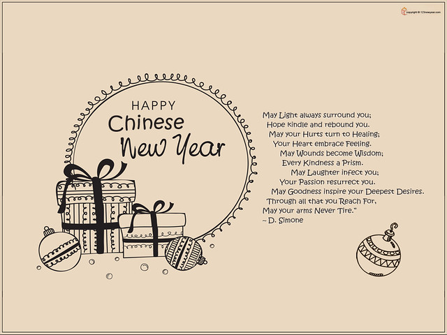 Chinese New Year Greetings Wallpaper