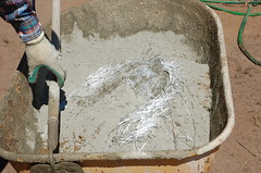 Fiberglass fibers being added to mortar for strength <a style="margin-left:10px; font-size:0.8em;" href="http://www.flickr.com/photos/91915217@N00/9497197417/" target="_blank">@flickr</a>