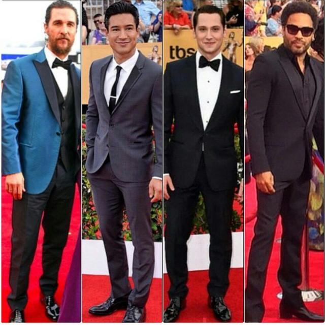 Seriously dapper gents at the SAG awards! Here are our favorite groom inspirations from the night #groomzone #groom #mensfashion #suits #tuxedos #cufflinks #weddingphotography