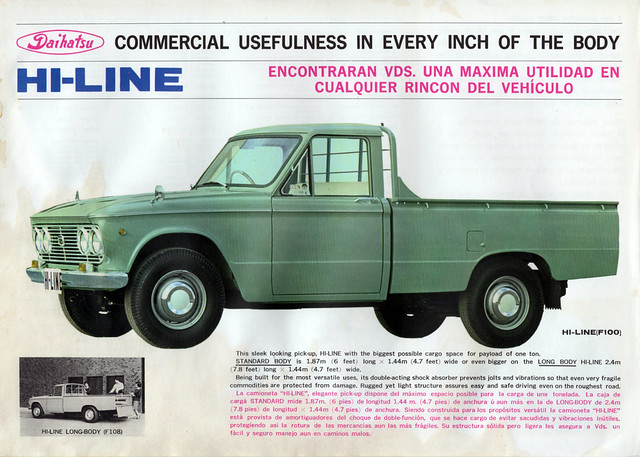classic truck vintage pickup f100 spanish 1967 catalog brochure español daihatsu showa ?? automobilia hiline f108 ???? ????? 42?