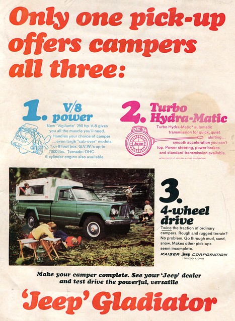 sports advertising jeep august gladiator 1965 afield
