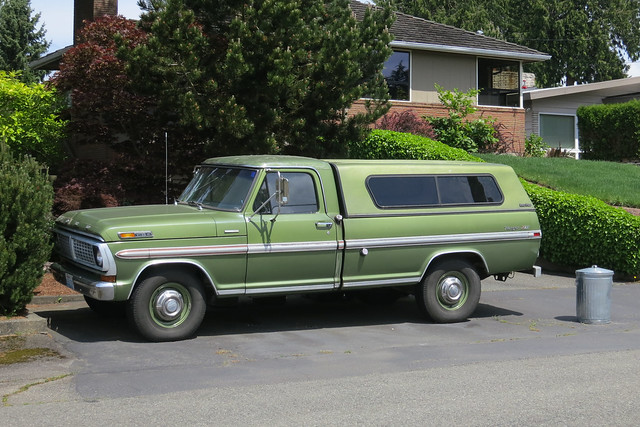 usa green ford pickuptruck 1970 washingtonstate seatac campershell 2014 f250 canonpowershots100 bacpac blinkingcharlie anglelakemanor