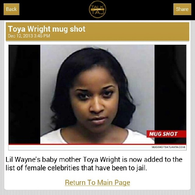 Lil Wayne kids mother Toya Wright lands in jail. Read the full story on the Talk with Taj Show app. Download and rate today