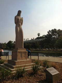 09 - Echo Park - 751 N Echo Park Ave, HCM-836 - Lady of the Lake Statue - Vista Lago in Background