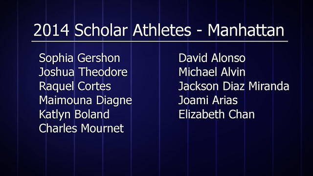 2014 PSAL MVP Scholar Athlete Award Honorees Manhattan