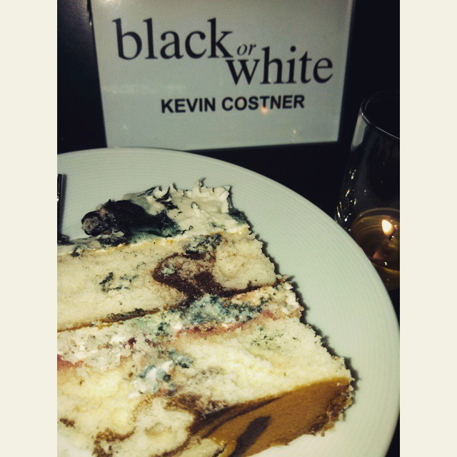 Breaking my long-held rule of never posting photos of #food because its not every day that you get to have a slice of #KevinCostner s #birthday #cake. #birthdaycake #BlackOrWhite premiere afterparty #film #cinema #movies #movie #films #actor #actors