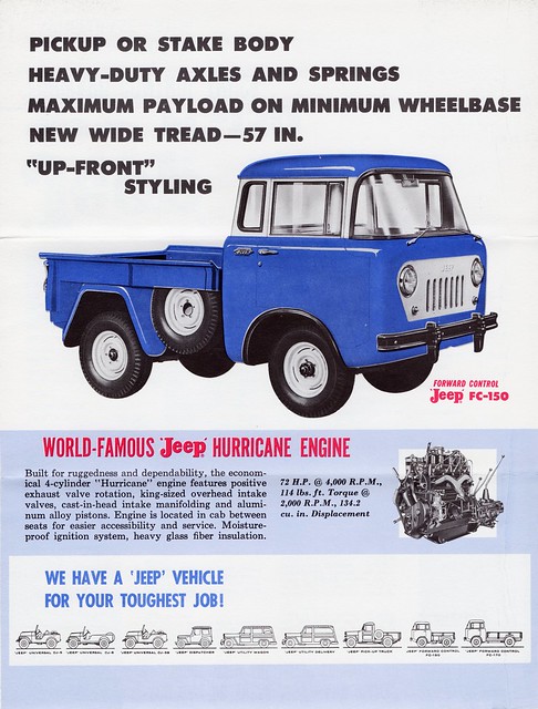 truck control jeep brochure forward willys 1960 fc150