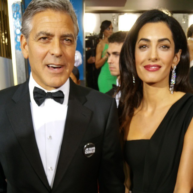 regram @amcap711 regram @goldenglobes George Clooney and Amal Alamuddin: Hes our #CecilBDeMilleAward recipient tonight!