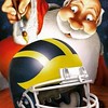 Happy Christmas Eve! As you can see #santa is putting the final touches on Jim Harbaugh helmet. #GoBlue #HarbaughToMichigan #MichiganFootball #merrychristmas #feliznavida