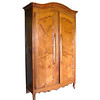French Antique LOUIS XV Period Domed Cherry Armoire