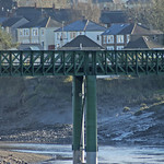 Railway bridge crossing the river Usk in Caerleon