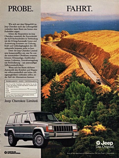 germany jeep ad 1992 cherokee limited