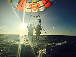 Me and Mom parasailing