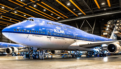 KLM Boein 747 in the maintenance hangar • <a style="font-size:0.8em;" href="http://www.flickr.com/photos/125767964@N08/16029843588/" target="_blank">View on Flickr</a>