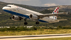Croatia airlines A319 taking off from Split airport • <a style="font-size:0.8em;" href="http://www.flickr.com/photos/125767964@N08/16078266621/" target="_blank">View on Flickr</a>