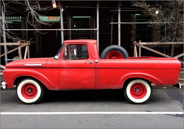 street red ford truck pickup f100 iphone