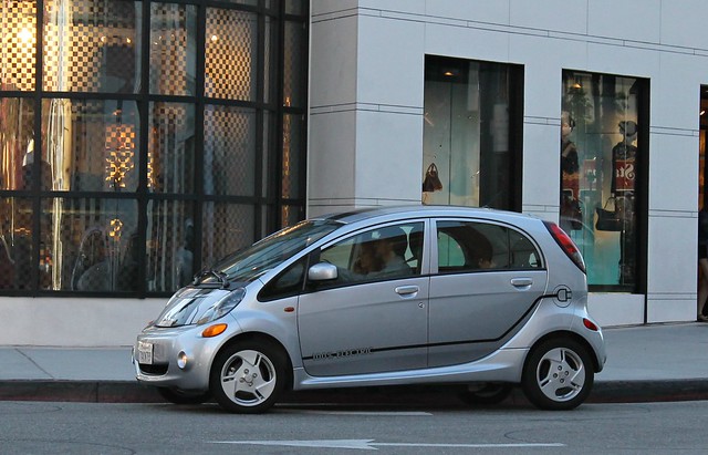 car electric silver mitsubishi hatchback imiev