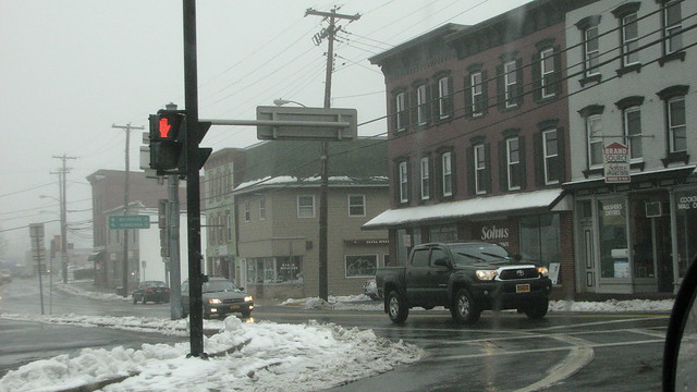 street winter usa snow ny streets cold cars wet fog buildings outside us village unitedstates state weekend sunday oldbuildings headlights grill vehicles toyota intersection walden newyorkstate roadsigns autos orangecounty crosswalk mid sidewalks automobiles toyotatacoma nys driveing frontend brickbuildings hudsonvalley highwaysigns hudsonny 2015 motorvehicles twolane oldbrickbuildings toyotatruck 2lane midhudsonvalley toyotapickuptruck 2010s townofmontgomery waldenny richie59 townofmontgomeryny amweica jan2015 jan42015 0rangecountyny