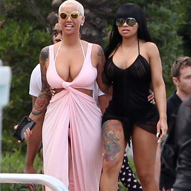 Amber Rose and BLAC CHYNA turning heads in #Miami #amberrose #blacchyna #videovixen