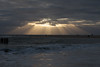 Sunset Coucher de soleil - Cap Ferret Bassin dArcachon Ocean Pecheur Fisherman Beach Plage Waves Vagues Water Eau - Picture Image Photography