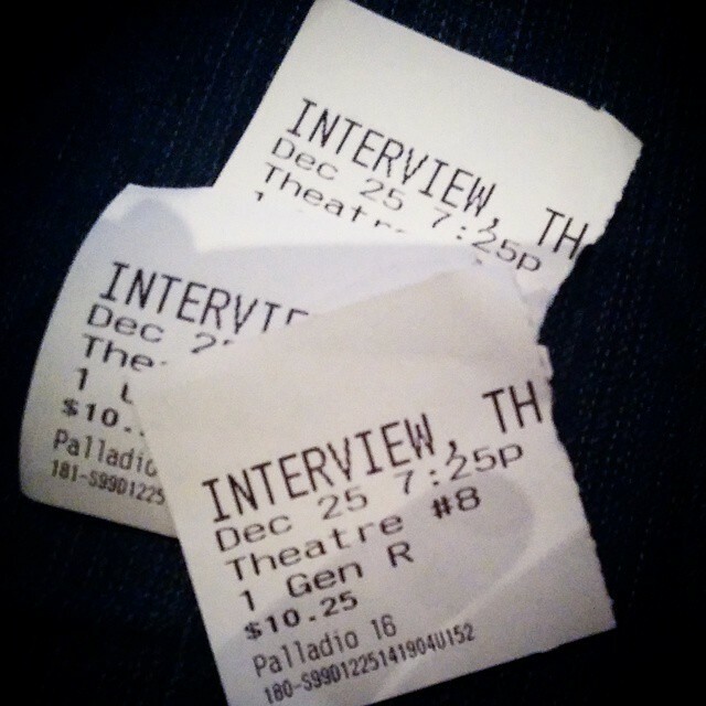 Yup movie time. #TheInterview 🎥🎬