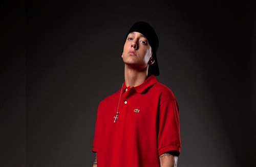 Famous Rapper Singer EMINEM in Red Tshirt HD Images | HD Wallpapers