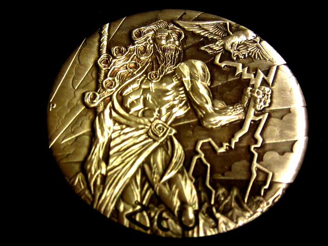 GODS OF OLYMPUS – ZEUS 2014 2OZ SILVER HIGH RELIEF COIN_1
