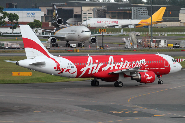 AIR ASIA, Airbus A320-200, PK-AXC, Singpore Changi Airport, WSSS, SIN