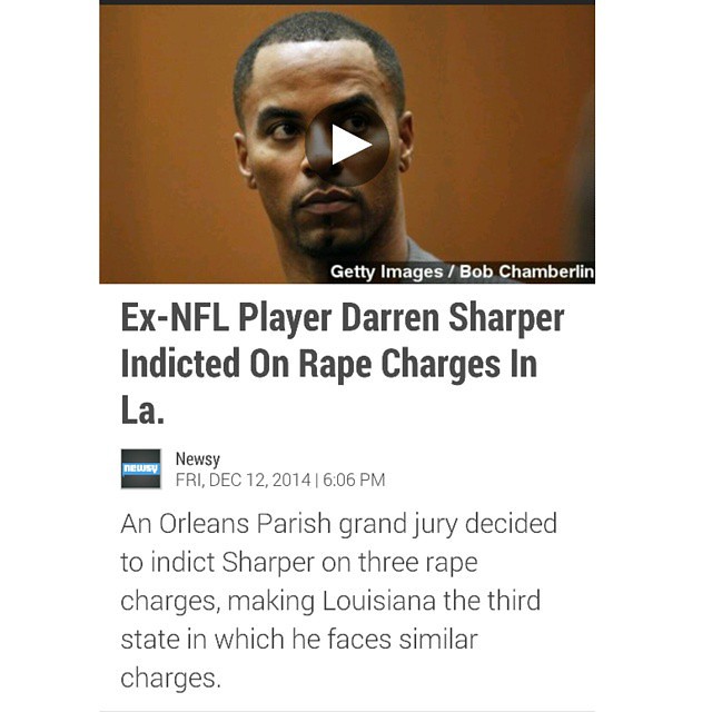 Smh. Darren Sharper raping girls…. U was a whole star 🌟 FB player u could get it without taking it. #Weirdo