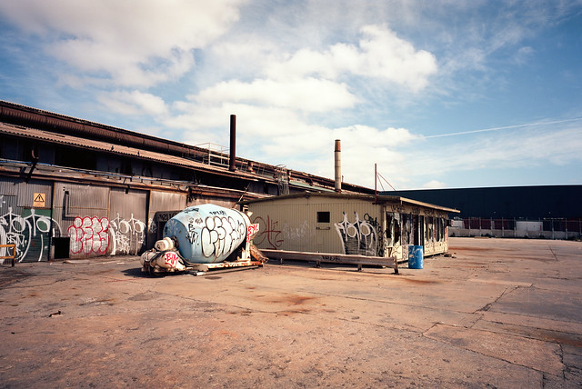 Abandoned factory and concrete mixer - Thomastown